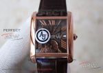 AJ Factory Cartier Tank MC WGTA0014 Rose Gold Rectangle Case Copy 1904-PS MC Automatic Watch